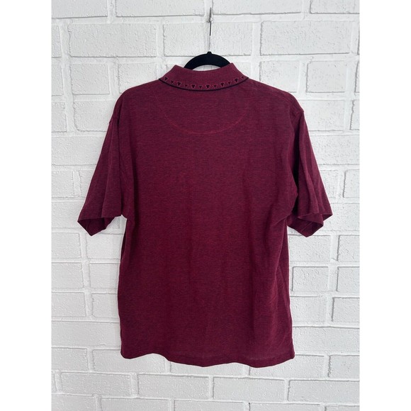 Maui And Sons Golf Polo Mens Small New With Sticker Tag Dark Red With Logo - Picture 7 of 7